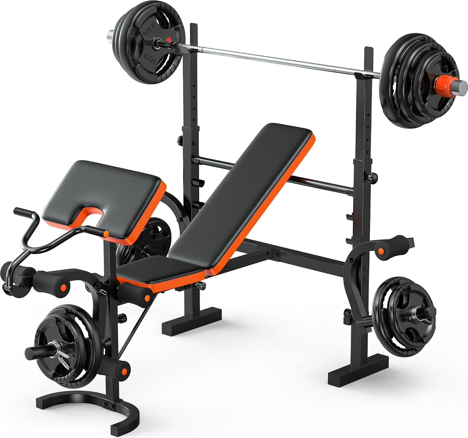 Home Gym With Leg Press - Panca da Allenamento 770LBS con Estensione