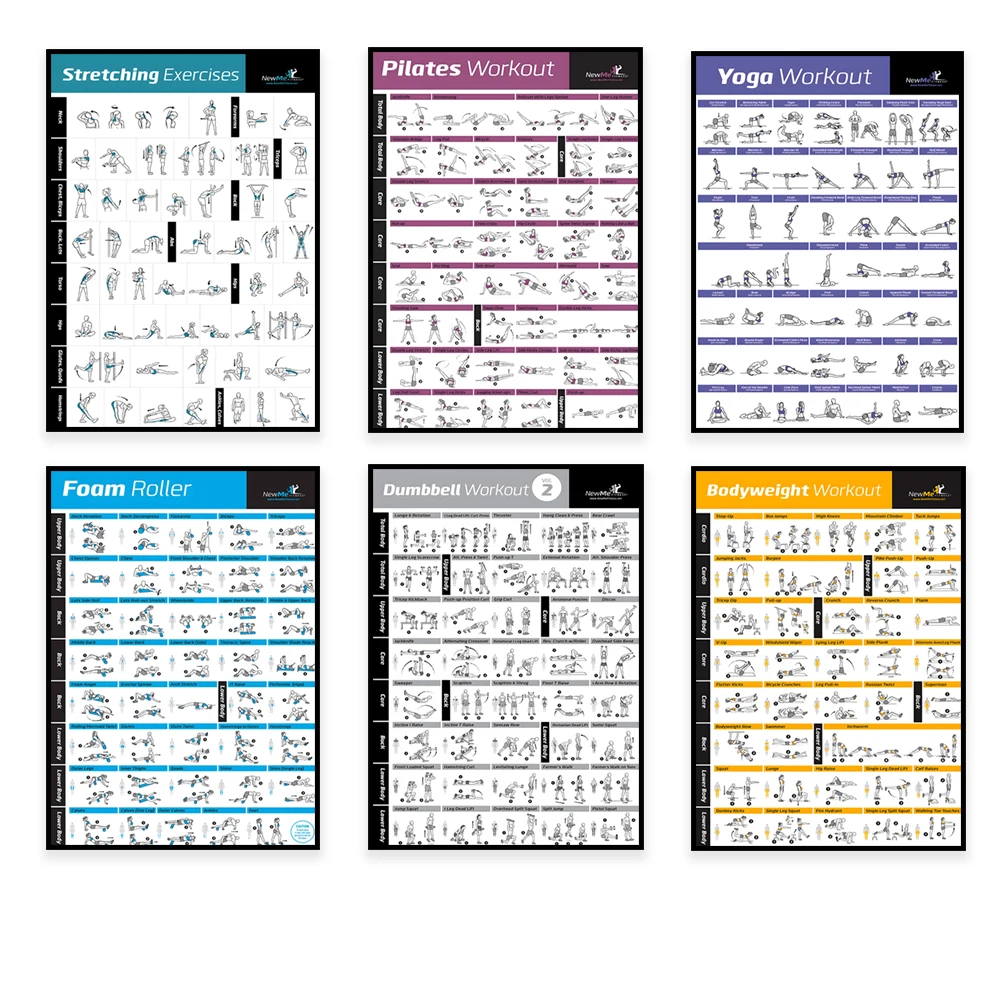 Home Gym Yoga - Poster su Tela per Allenamento Fisico,