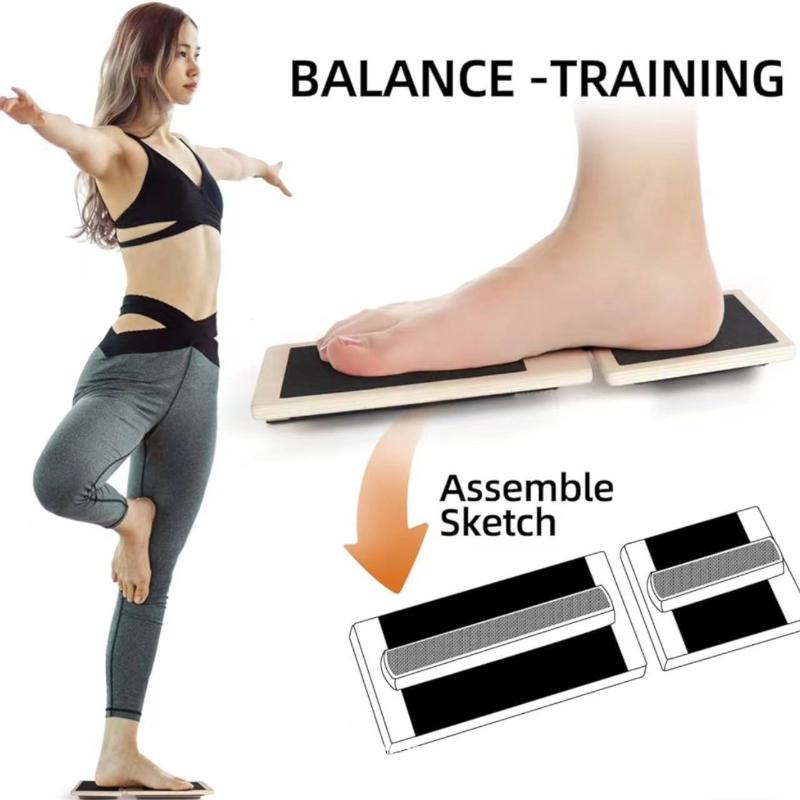 Wobble Board Balance - Tavola Oscillante in Legno Antiscivolo per