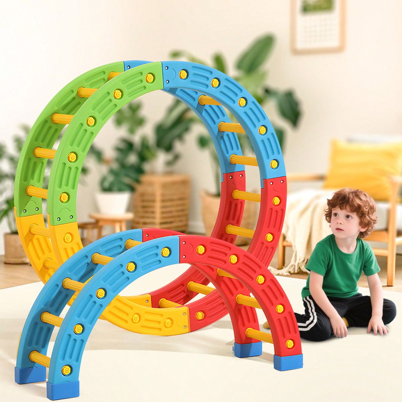 Home Gym For Toddlers - GCCSJ Giocattolo da Arrampicata Pieghevole 2-in-1