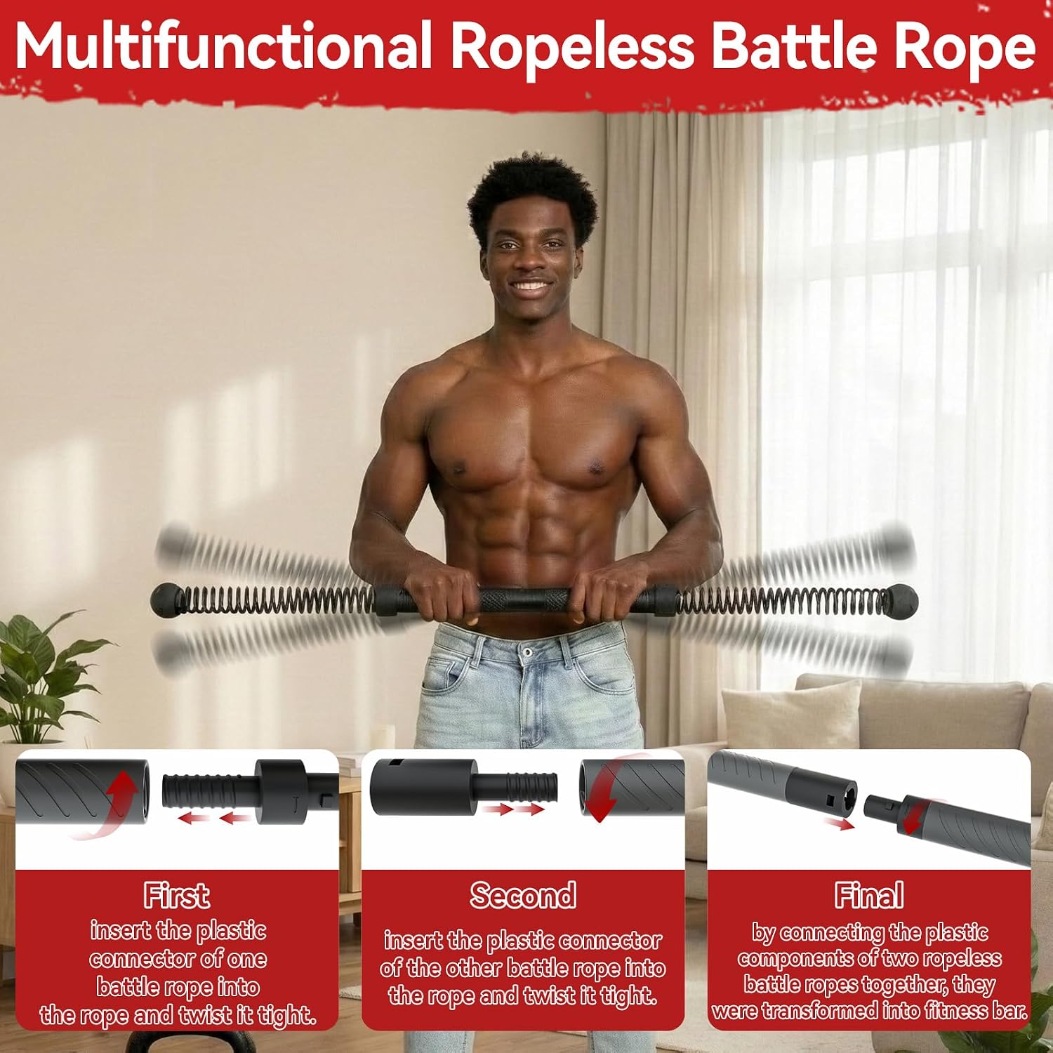 Fitness Home Gym Equipment - Barra Power Twister 2-in-1 senza fili
