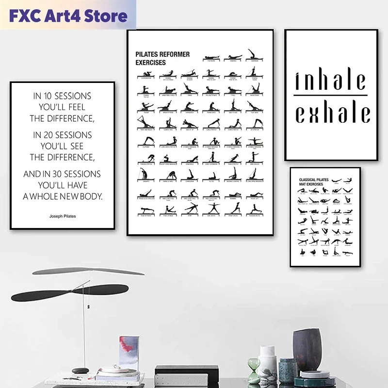 Home Gym Room - Poster Senza Cornice per Allenamento Pilates,