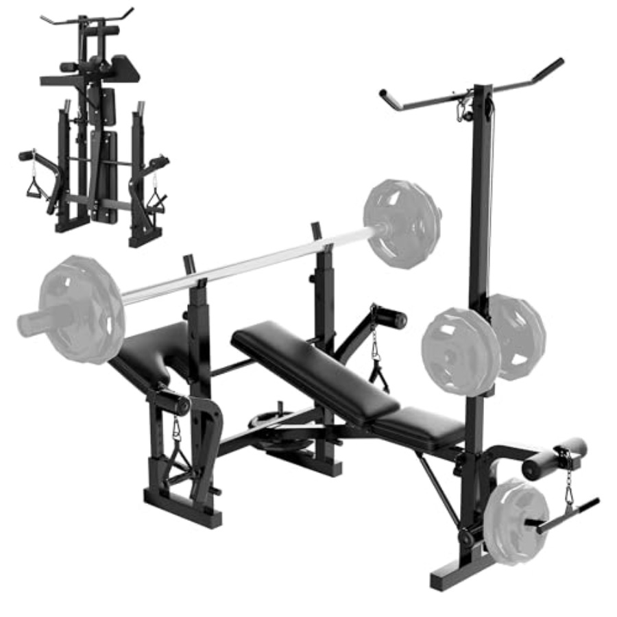 Home Gym With Leg Press - Set Panca Pesi per Home Gym: