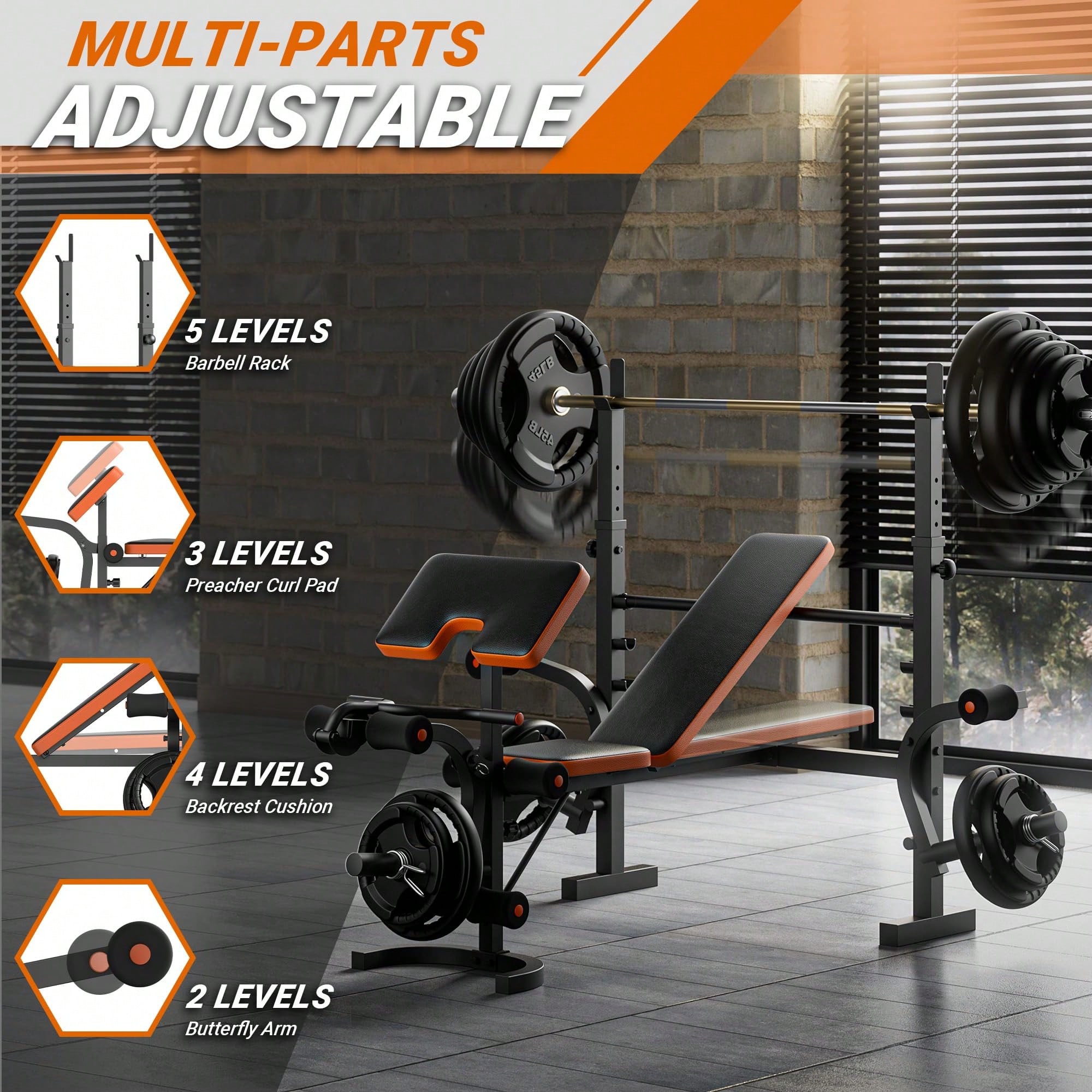 Panca per Pesi GIKPAL, Set Pan - Home Gym With Leg Press recensione e prezzo